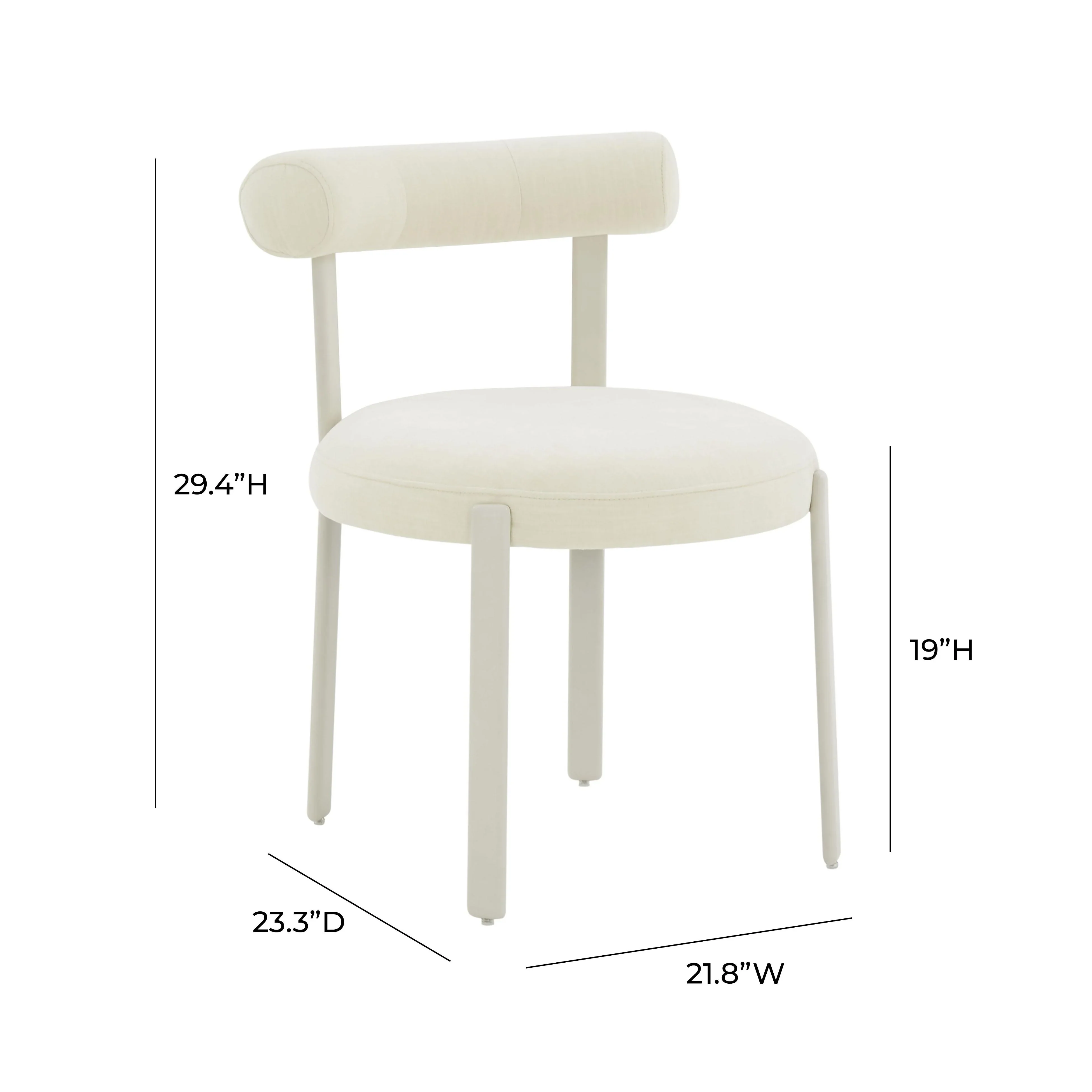 Margaret Performance Chenille Bolster Back Dining Chair - Image 12