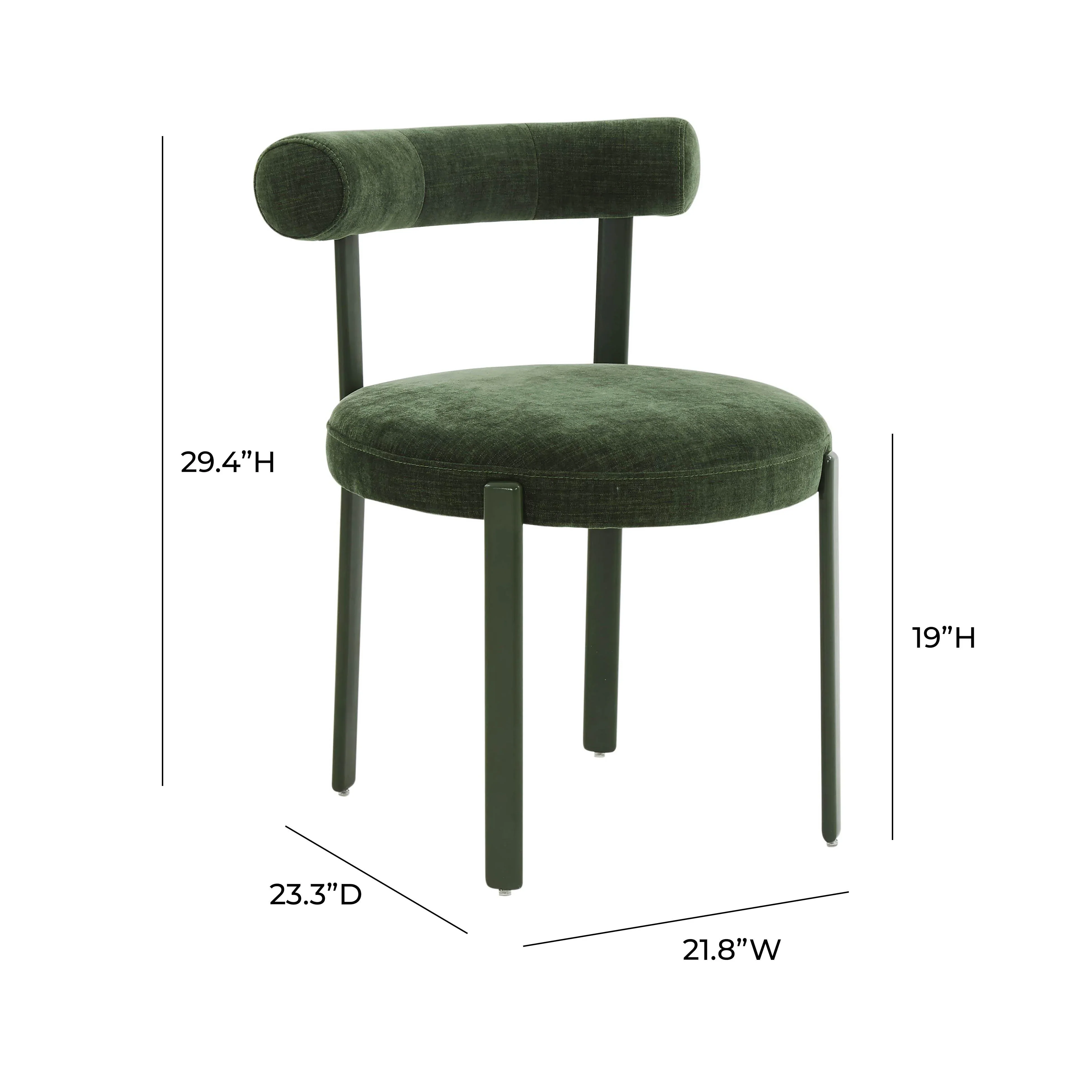 Margaret Performance Chenille Bolster Back Dining Chair - Image 6