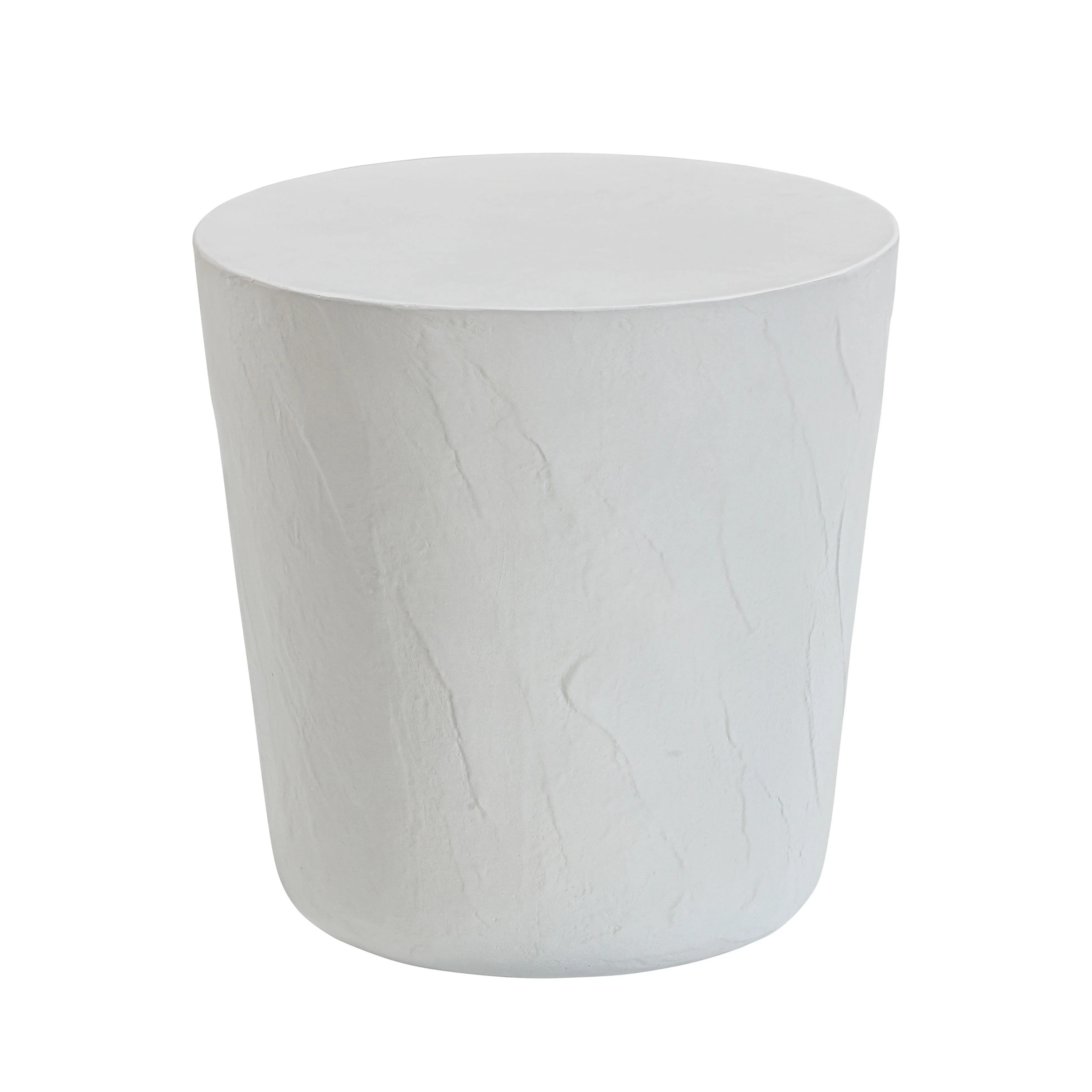Margot Light Grey Faux Plaster Indoor/Outdoor Concrete Stool - Image 3