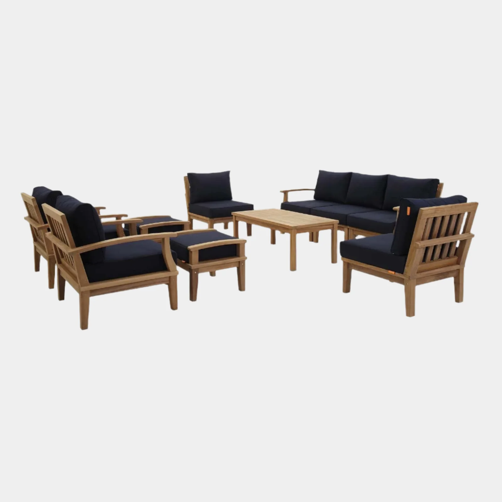 Marina 10 Piece Outdoor Patio Teak Set - Image 13