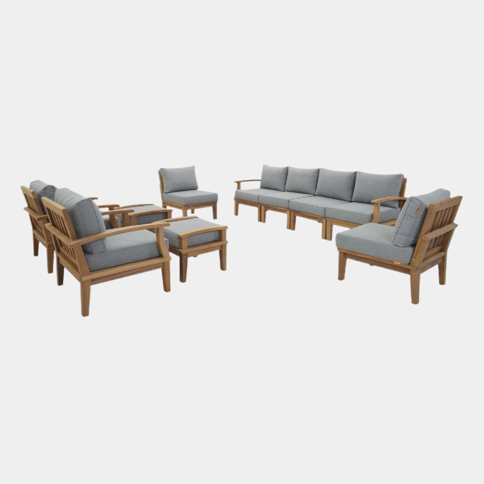 Marina 10 Piece Outdoor Patio Teak Set