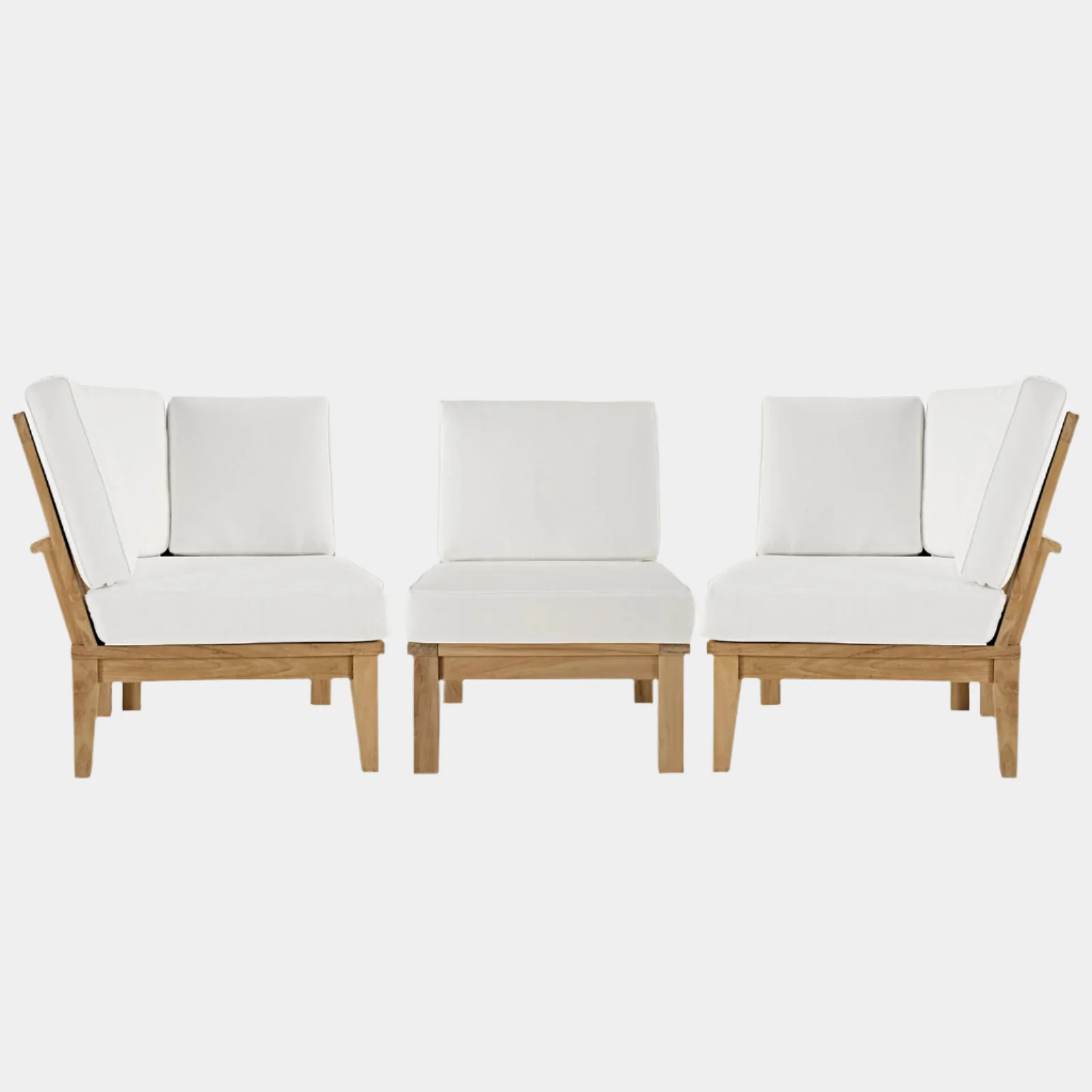 Marina 3 Piece Outdoor Patio Teak Set - Image 13
