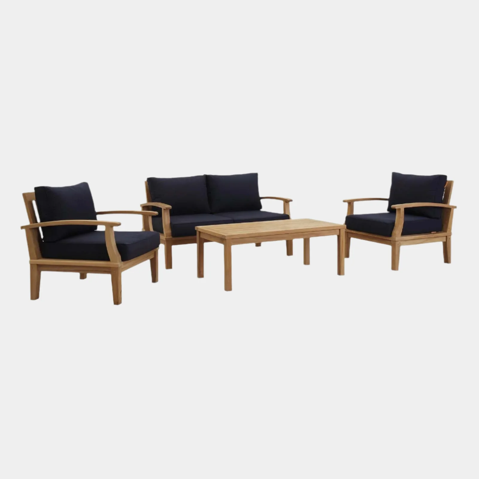 Marina 4 Piece Outdoor Patio Teak Set - Image 9