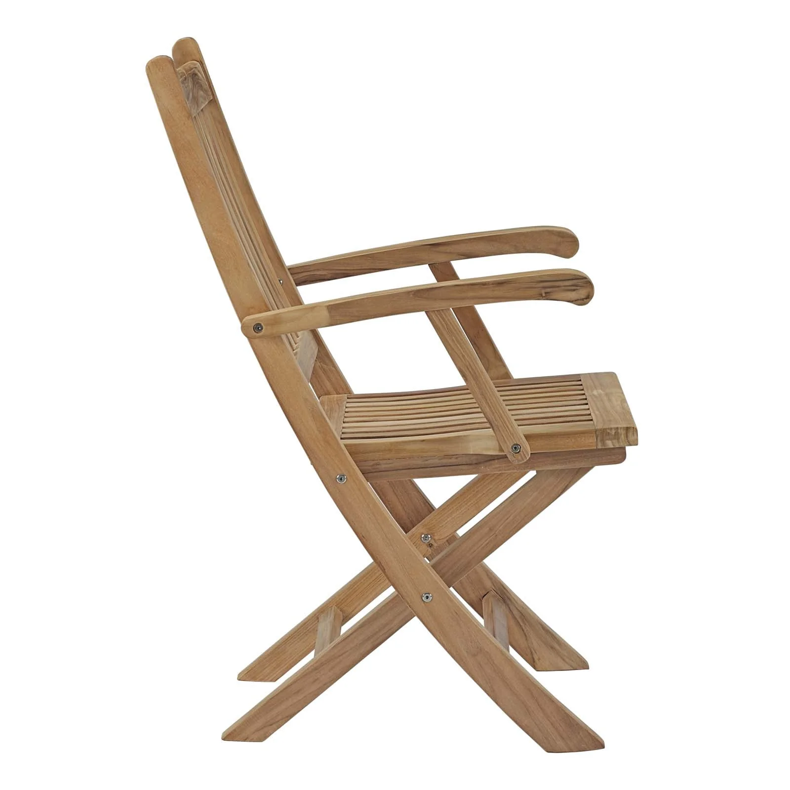 Marina 7 Piece Outdoor Patio Teak Dining Set in Natural - Image 4
