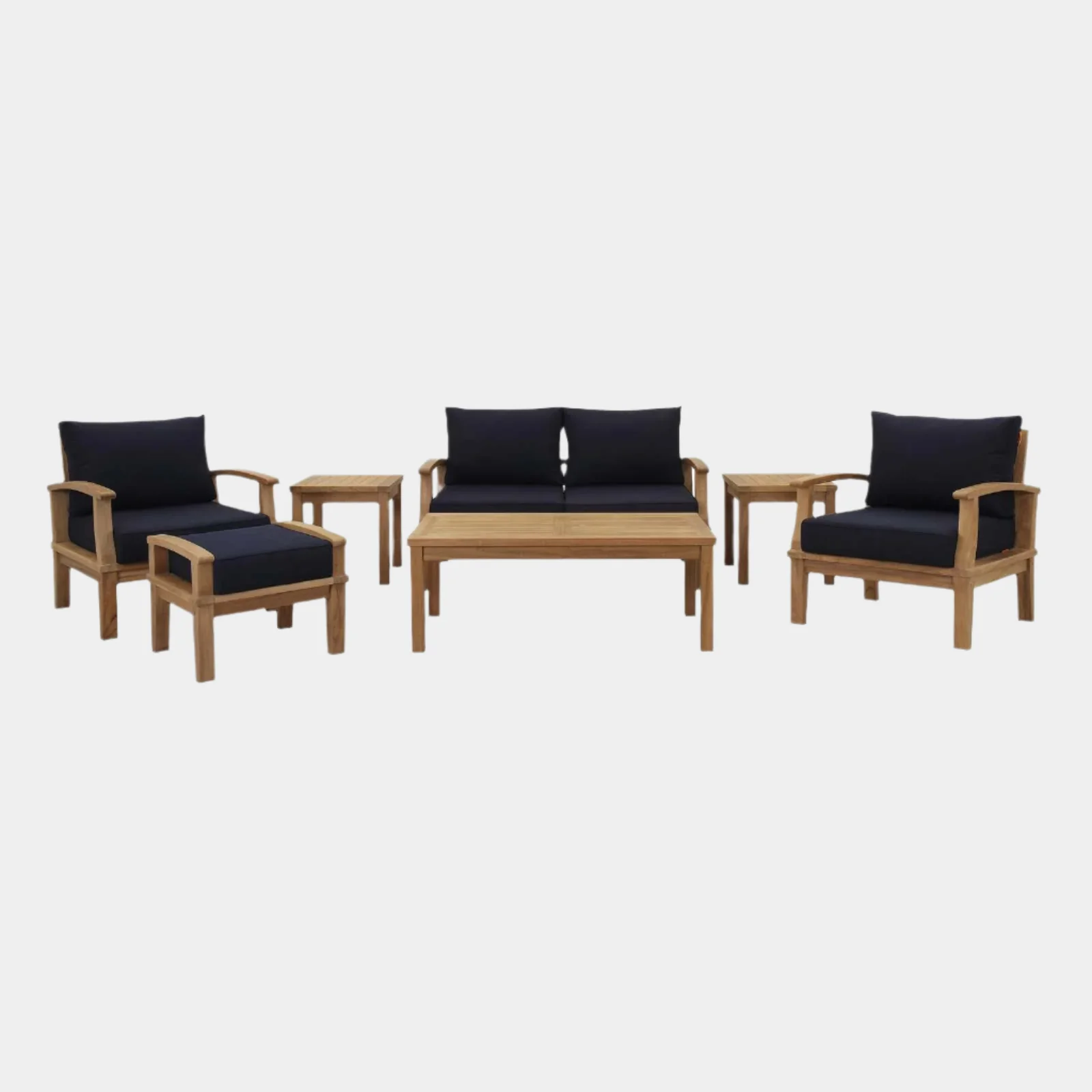 Marina 7 Piece Outdoor Patio Teak Set - Image 10