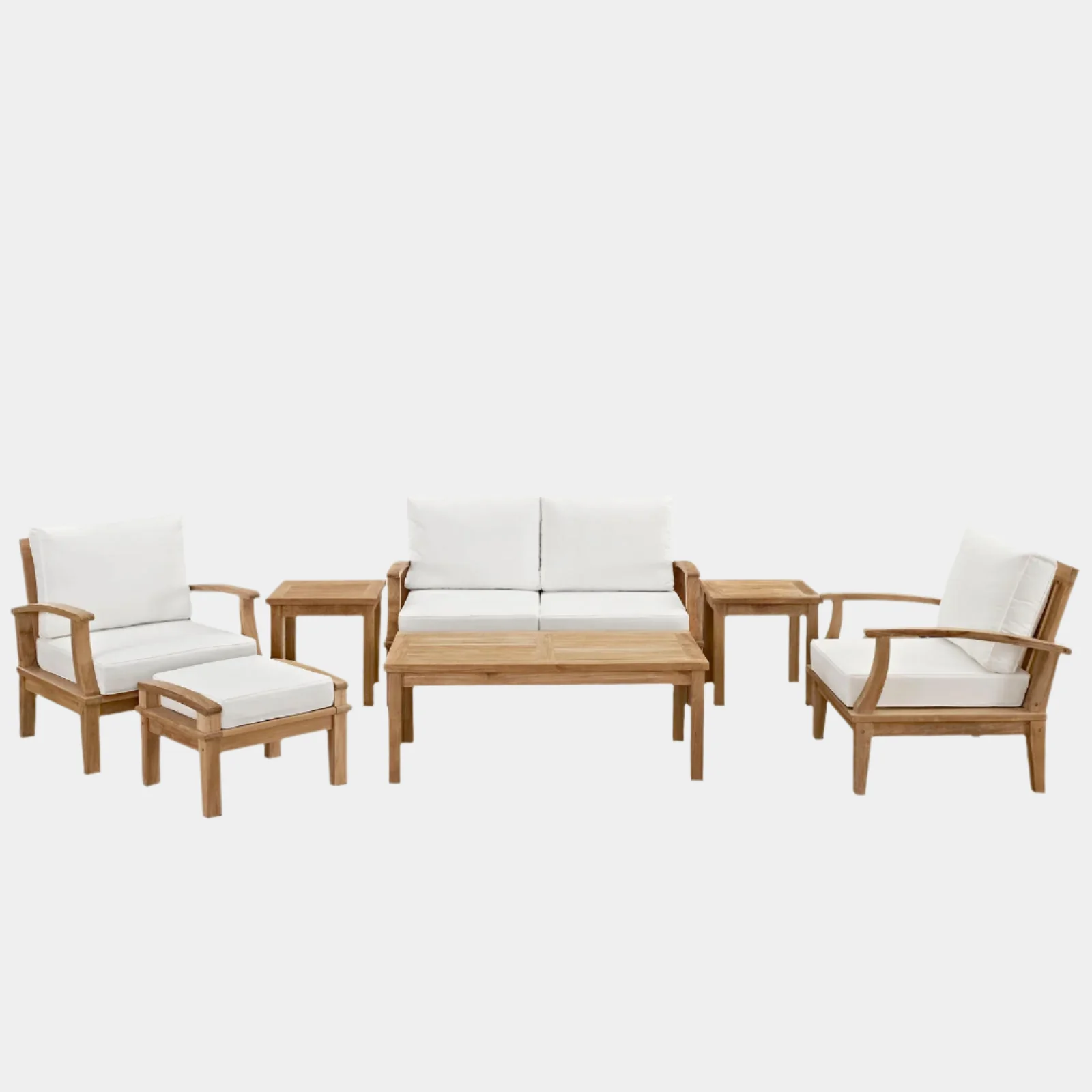 Marina 7 Piece Outdoor Patio Teak Set - Image 19