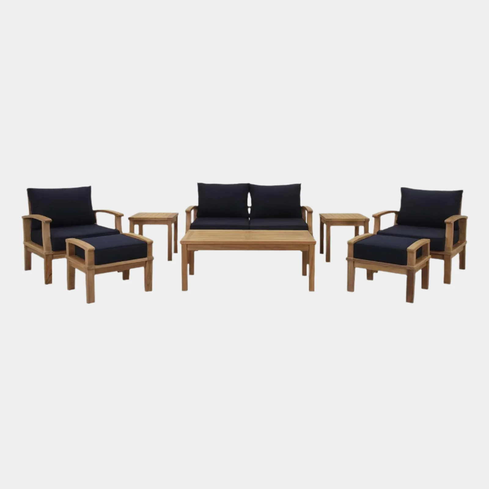 Marina 8 Piece Outdoor Patio Teak Set - Image 10