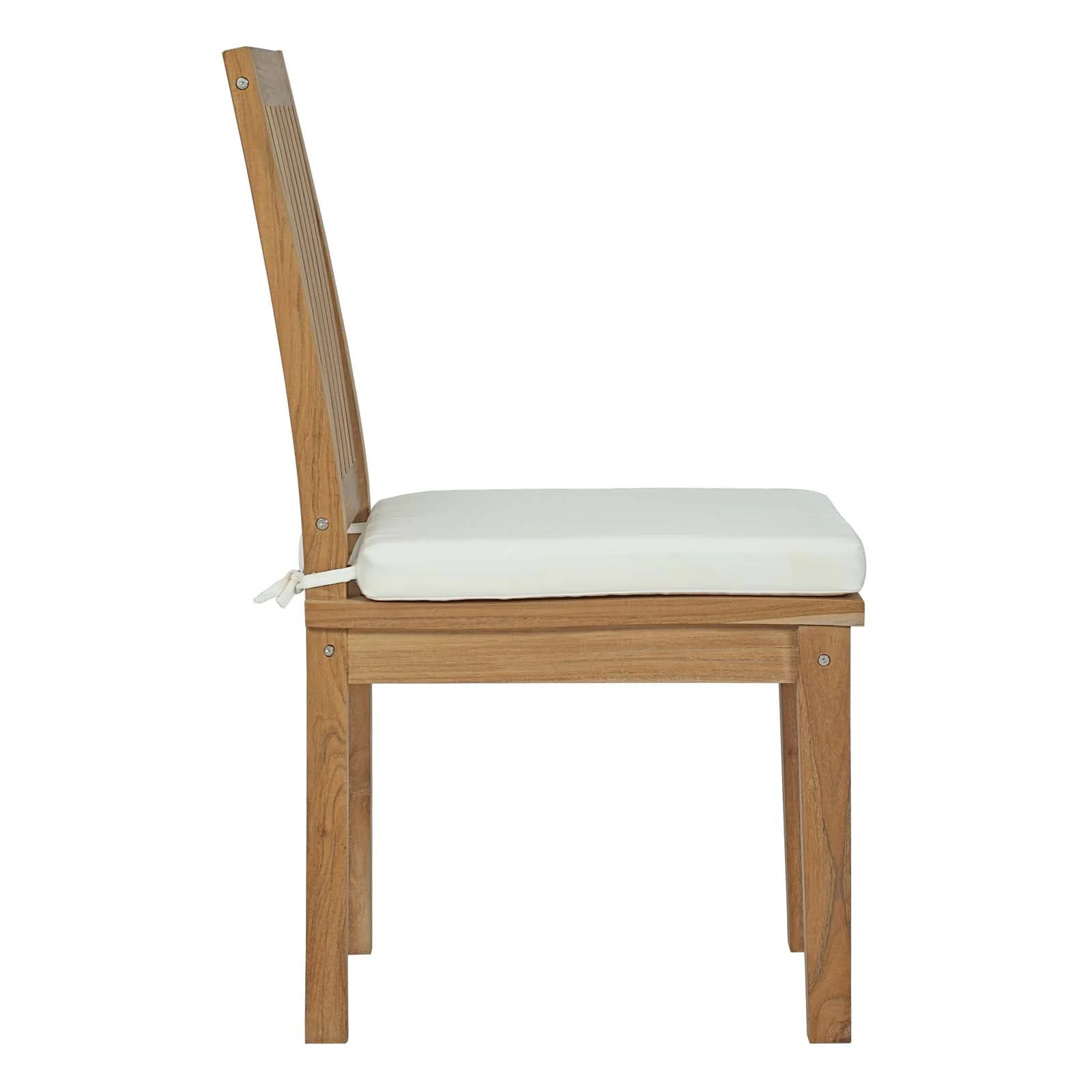 Marina 9 Piece Outdoor Patio Teak Dining Set in Natural White - Image 5