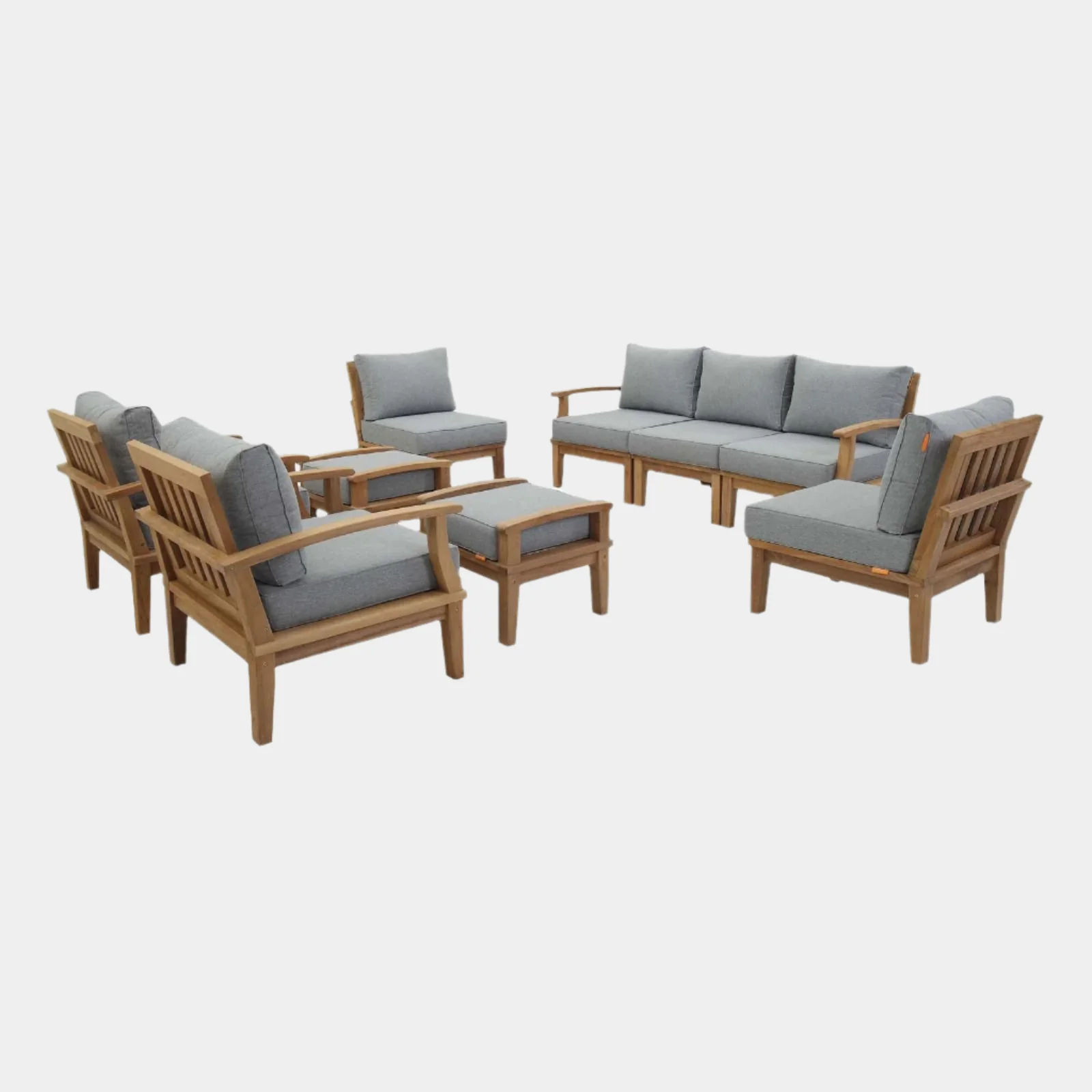 Marina 9 Piece Outdoor Patio Teak Set