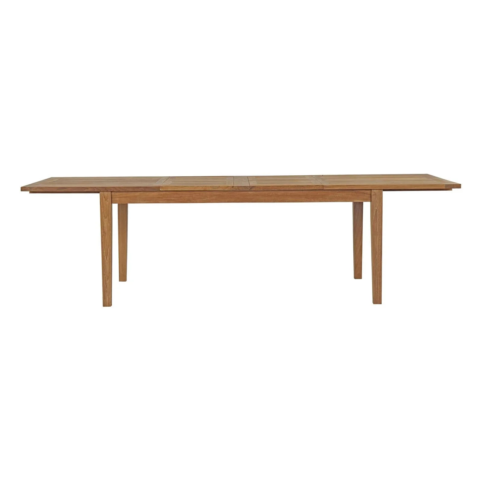 Marina Extendable Outdoor Patio Teak Dining Table in Natural - Image 5