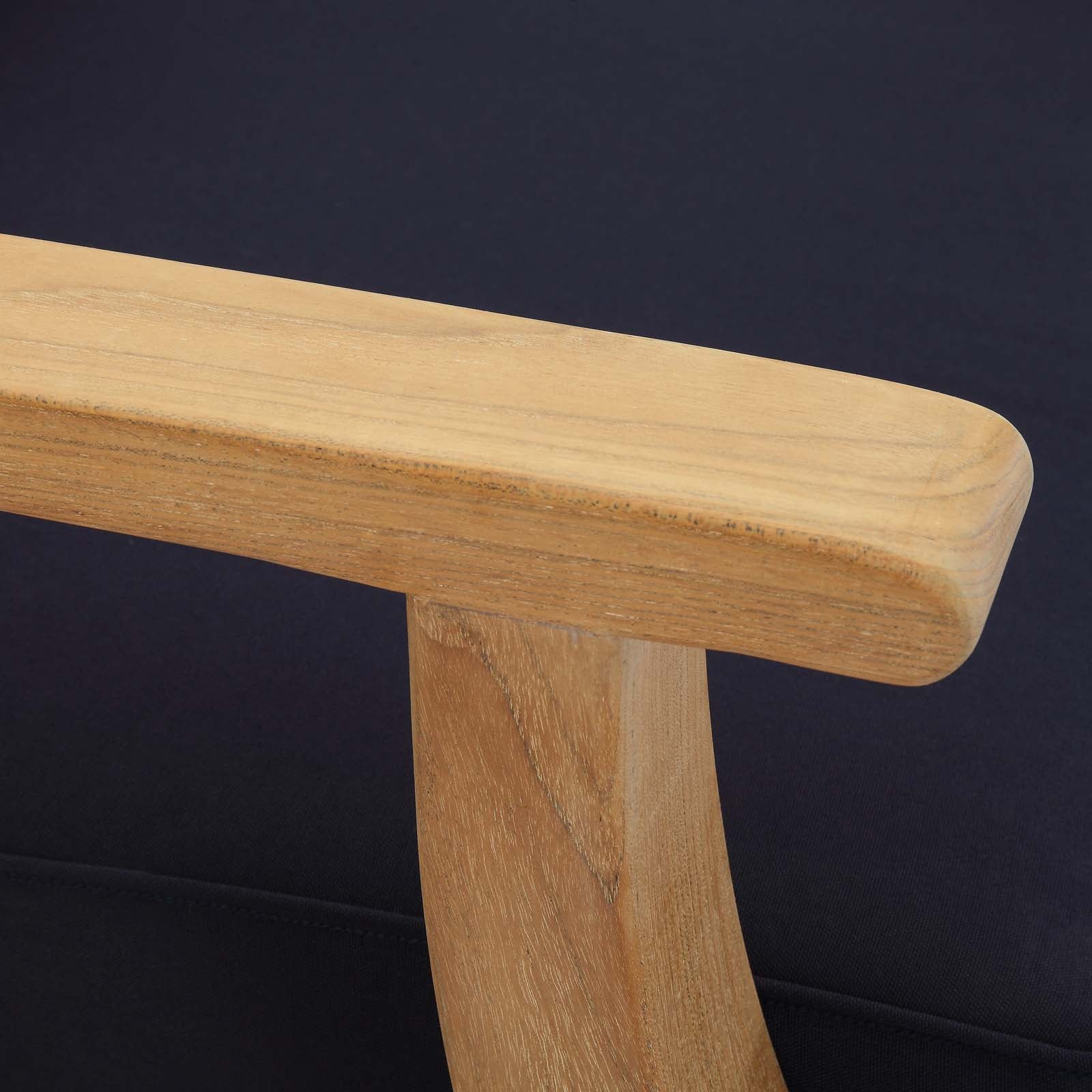 Marina Outdoor Patio Teak Armchair - Image 13