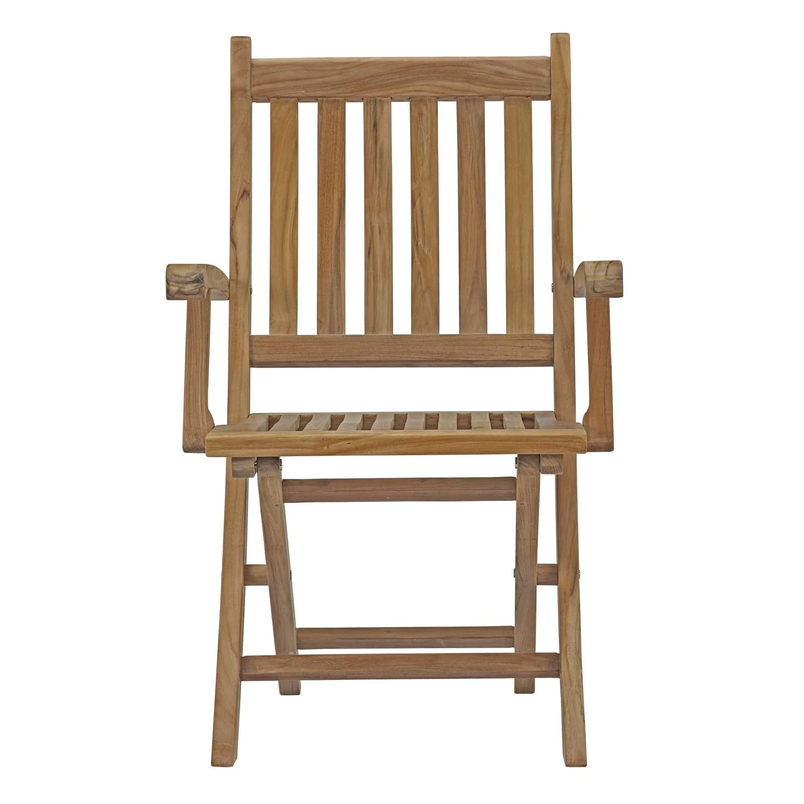 Marina Outdoor Patio Teak Folding Chair in Natural - Image 5
