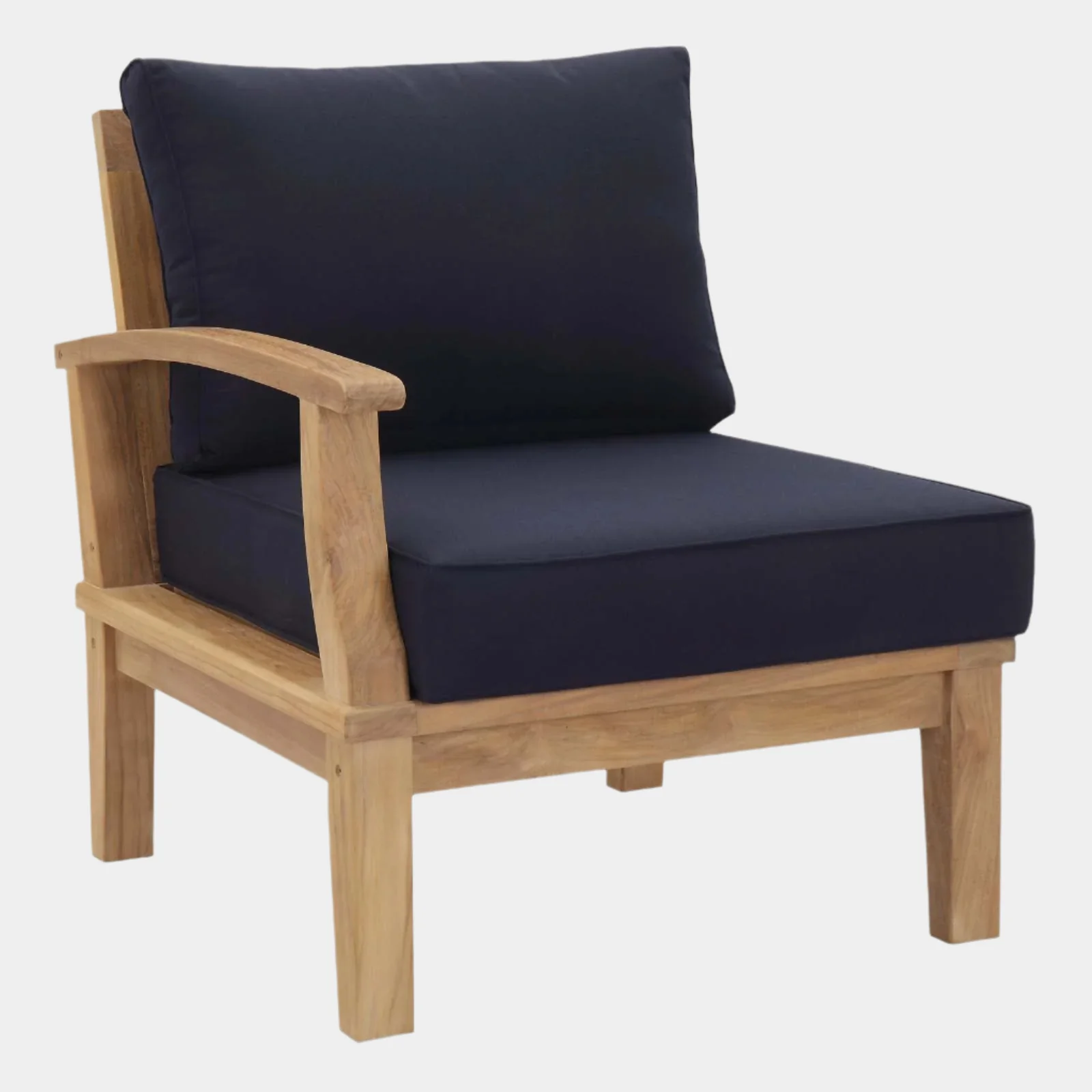 Marina Outdoor Patio Teak Left-Facing Sofa - Image 10