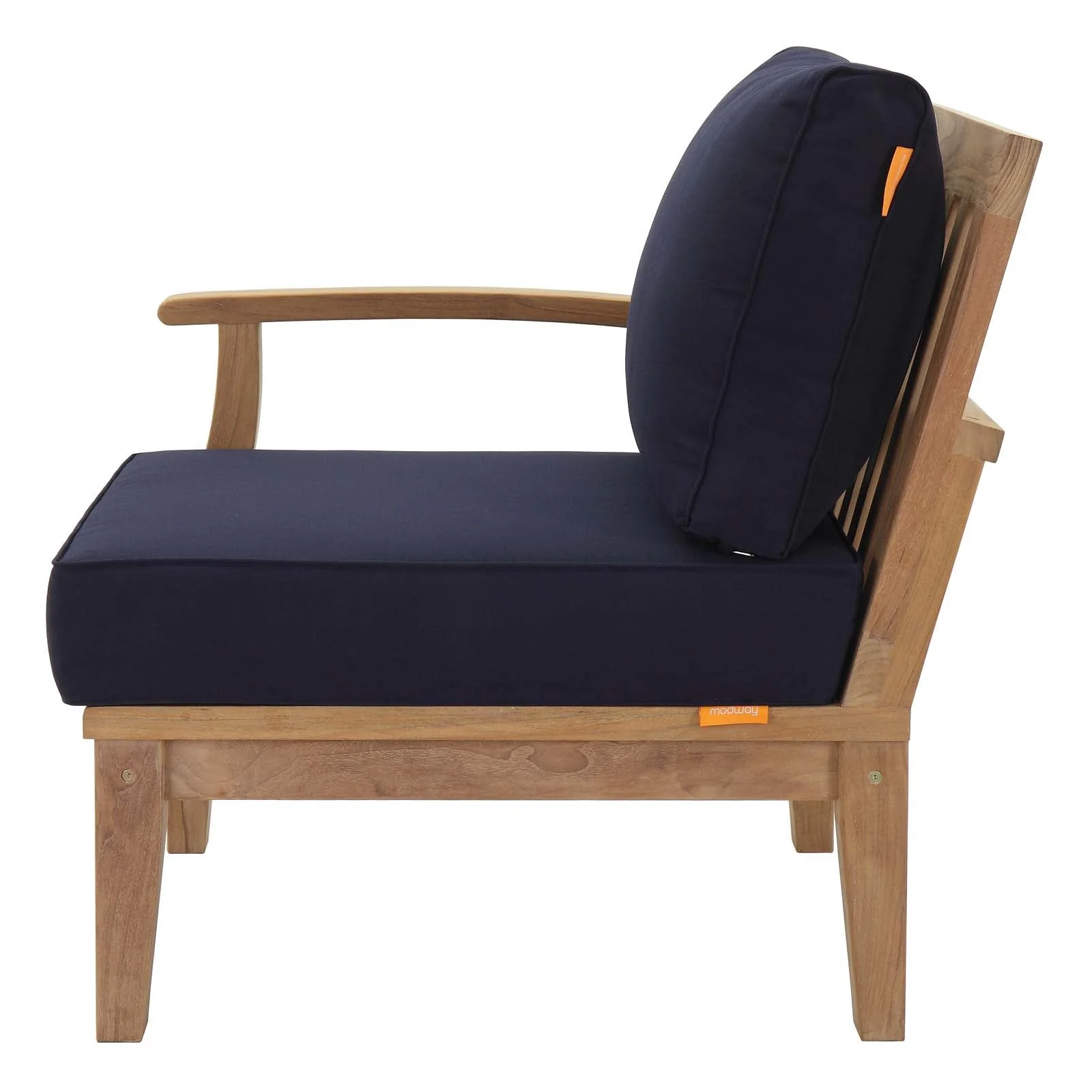 Marina Outdoor Patio Teak Left-Facing Sofa - Image 14