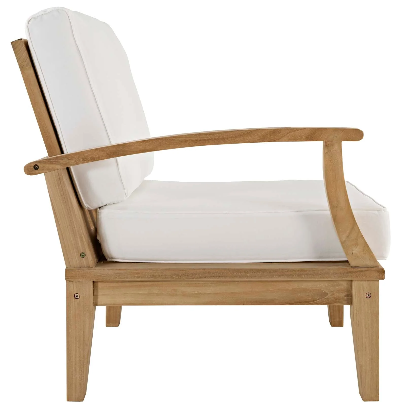 Marina Outdoor Patio Teak Left-Facing Sofa - Image 19