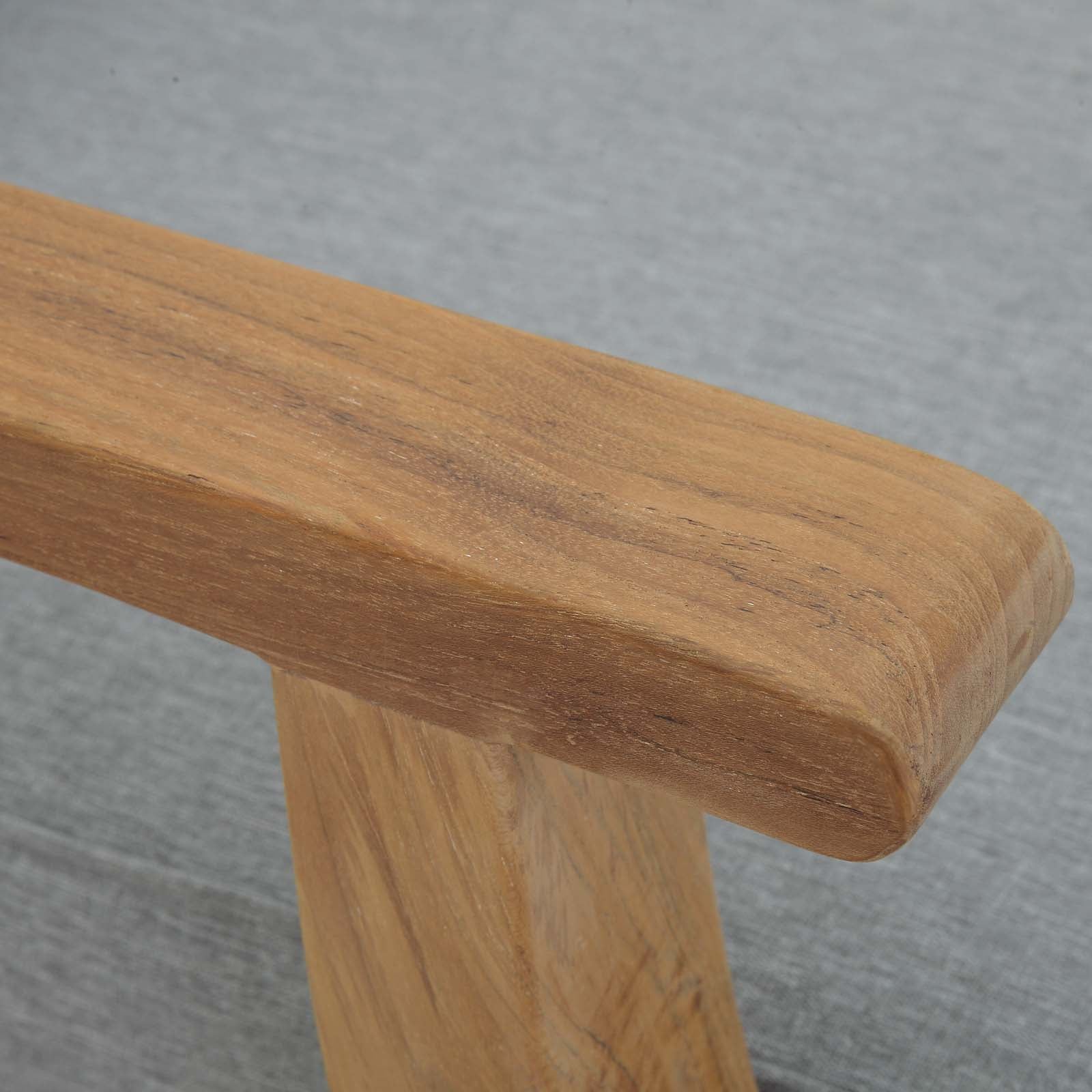 Marina Outdoor Patio Teak Left-Facing Sofa - Image 8