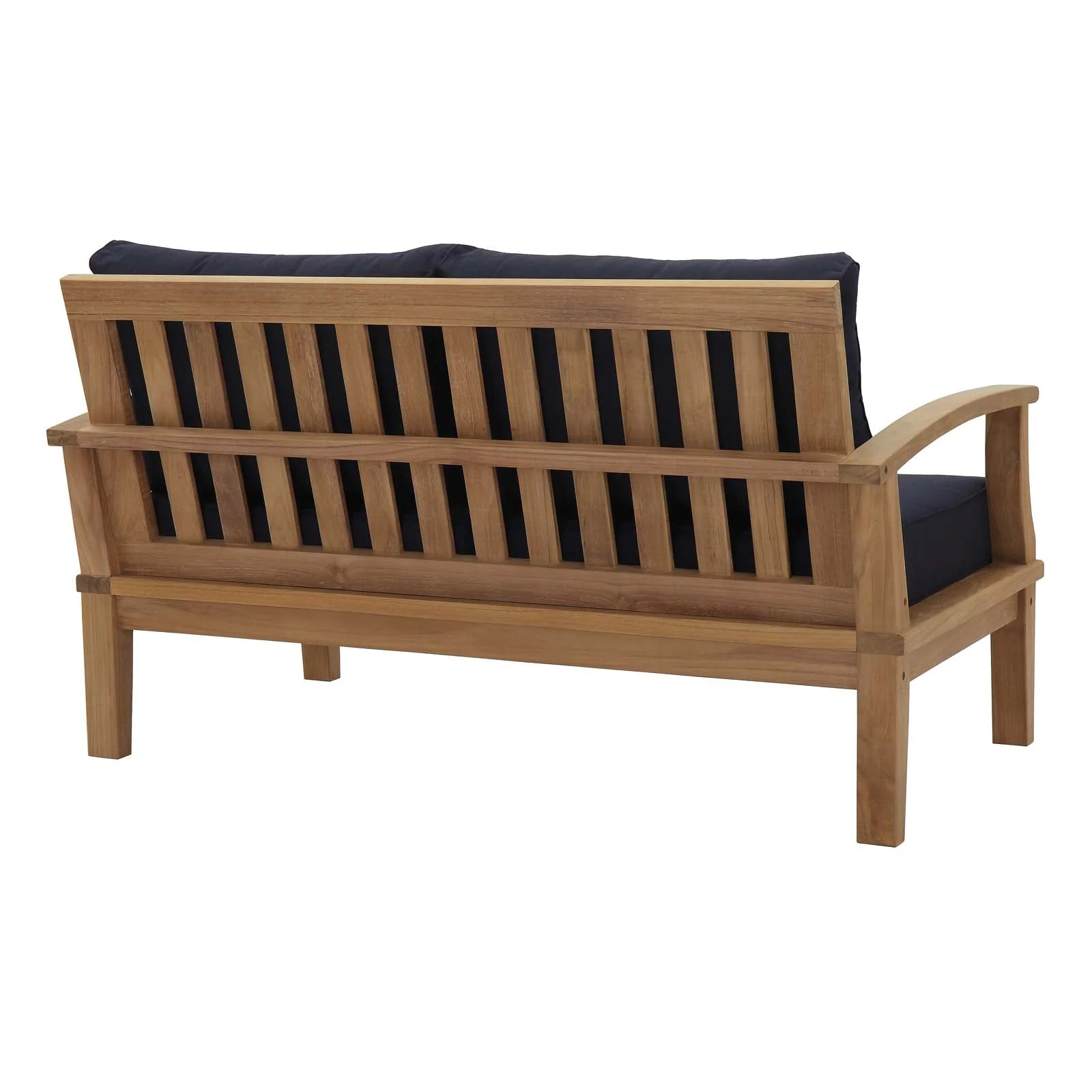 Marina Outdoor Patio Teak Loveseat - Image 10