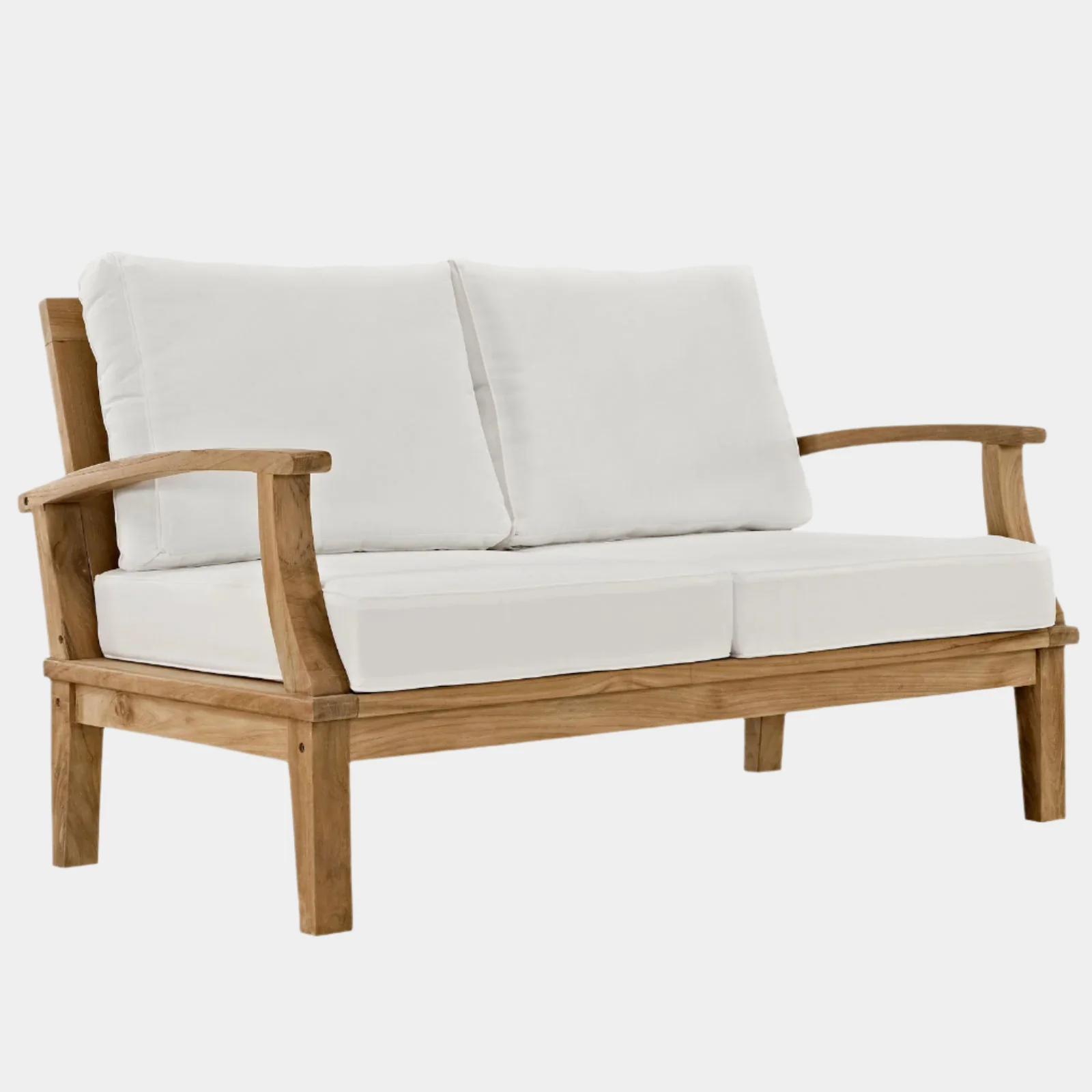 Marina Outdoor Patio Teak Loveseat - Image 13