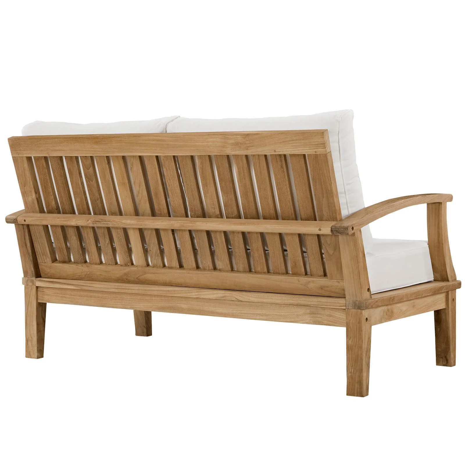 Marina Outdoor Patio Teak Loveseat - Image 16
