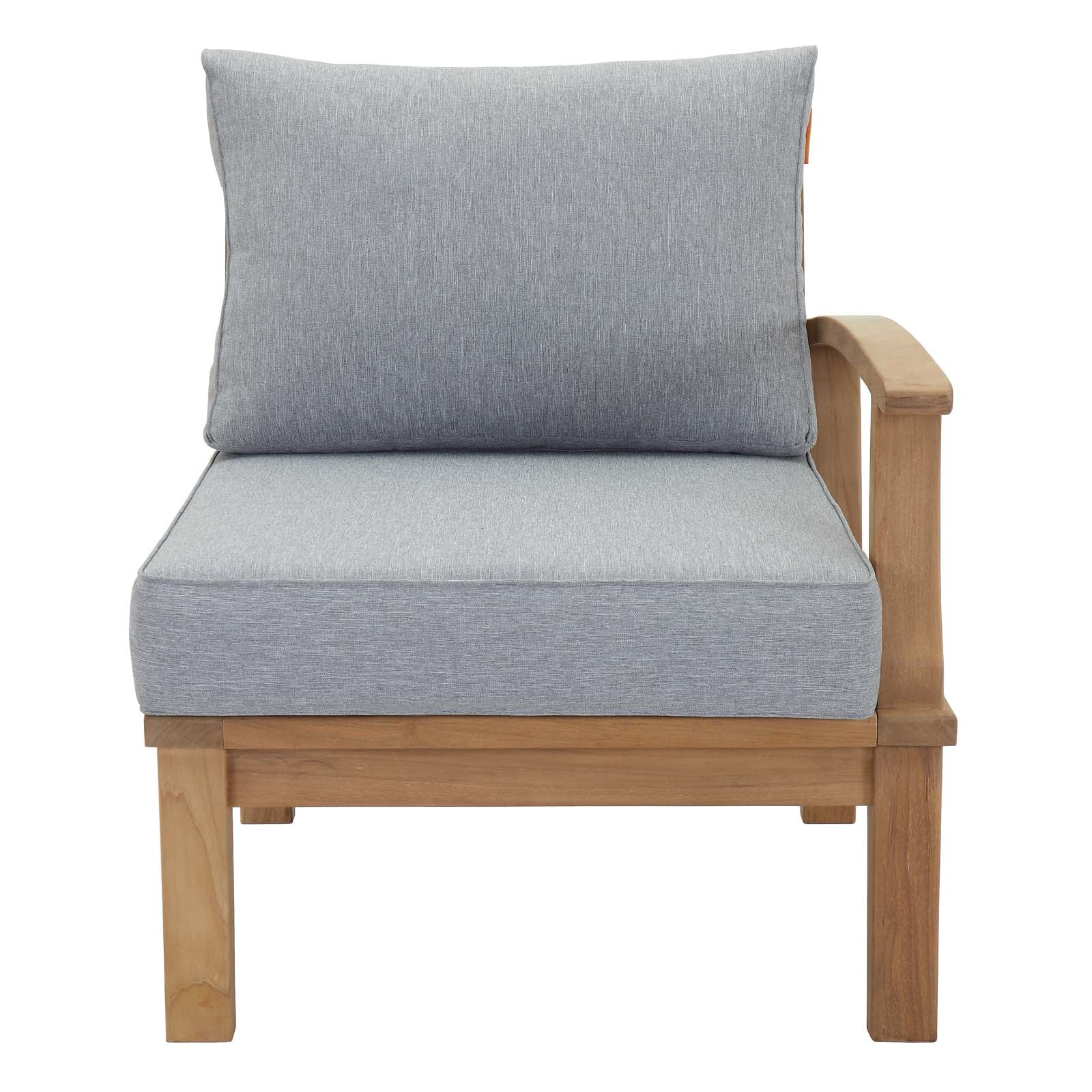 Marina Outdoor Patio Teak Right-Facing Sofa - Image 17