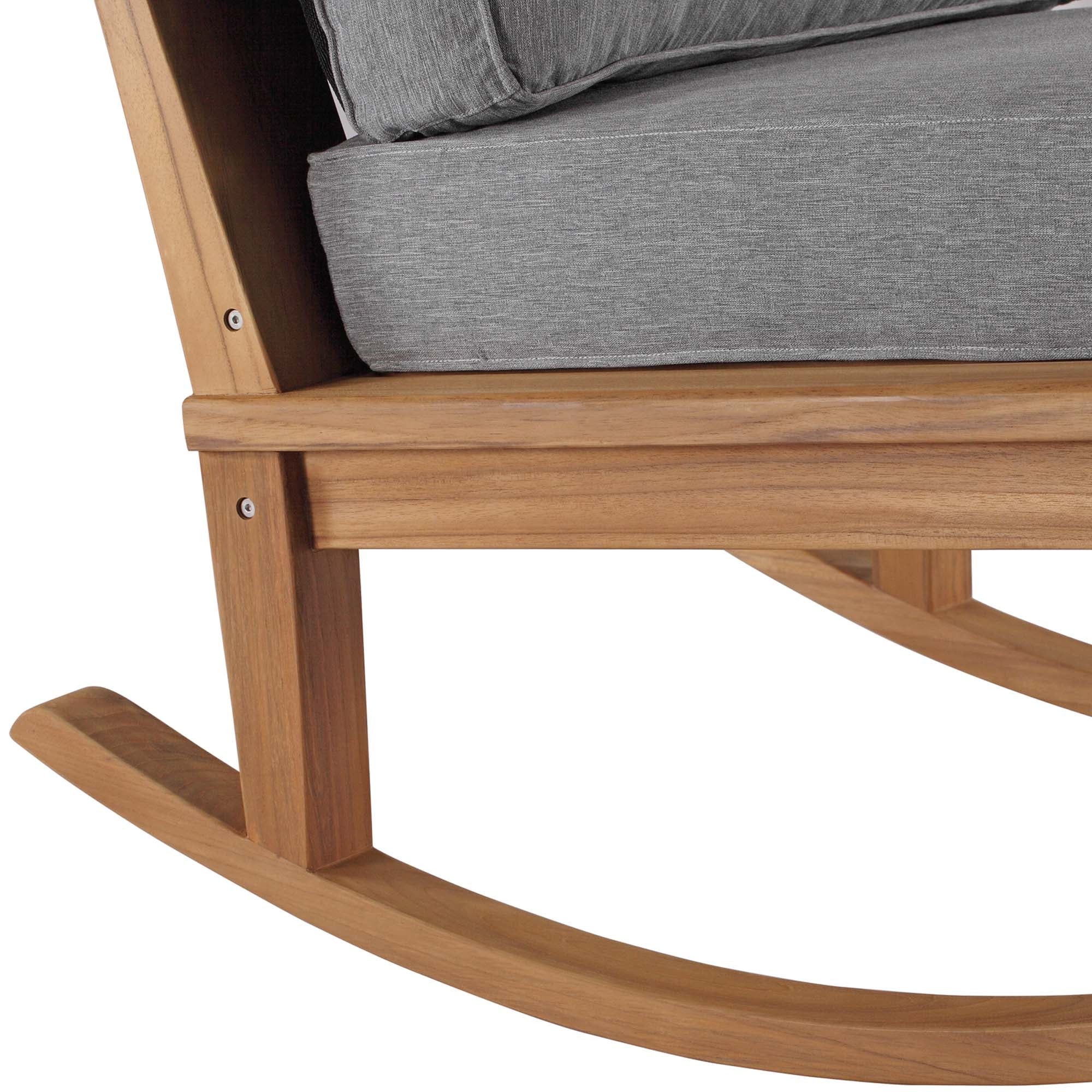 Marina Outdoor Patio Teak Rocking Chair - Image 6