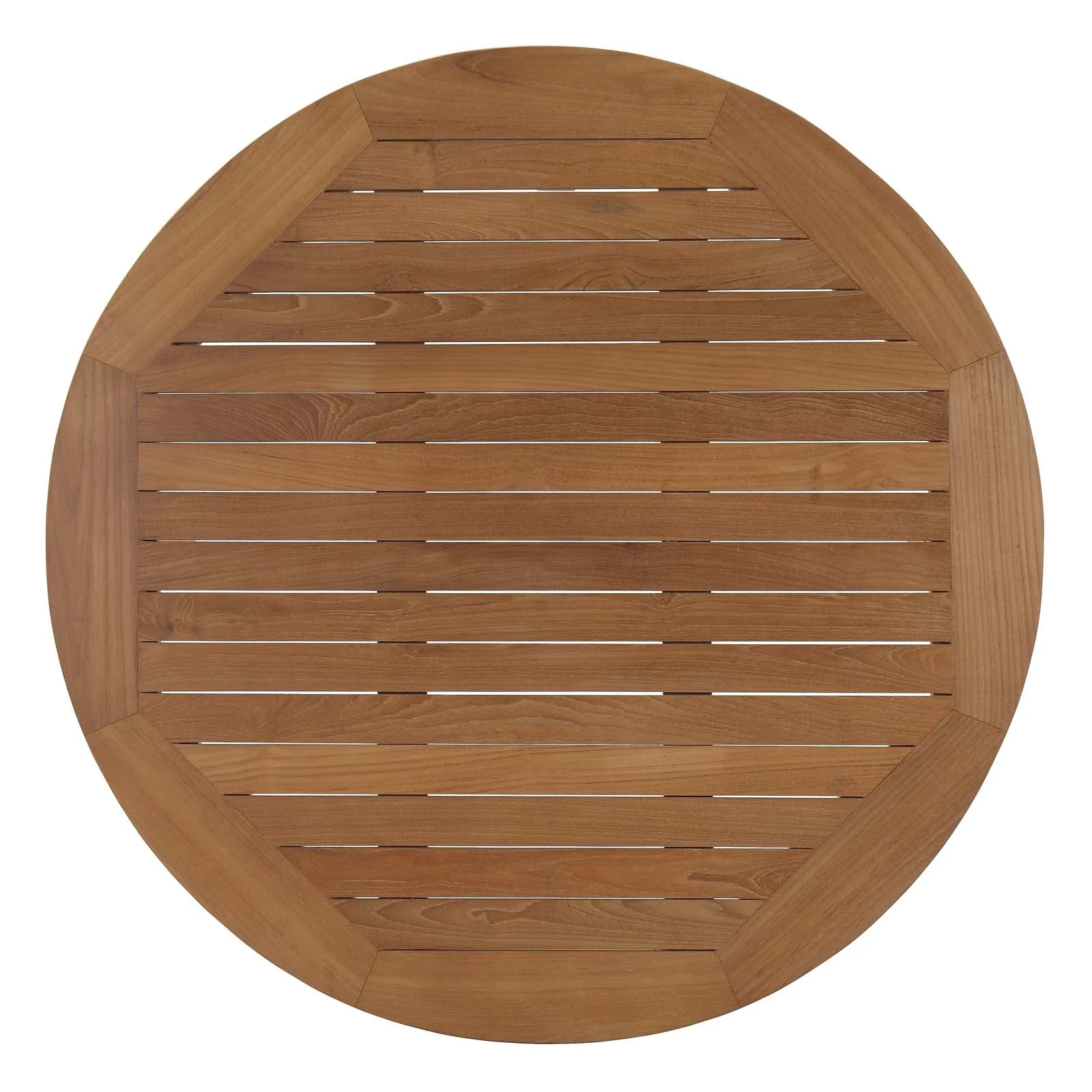 Marina Outdoor Patio Teak Round Coffee Table in Natural - Image 4