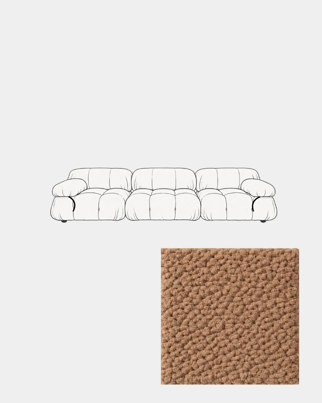 Mario Bellini Three-Seater Boucle Sofa - Image 18