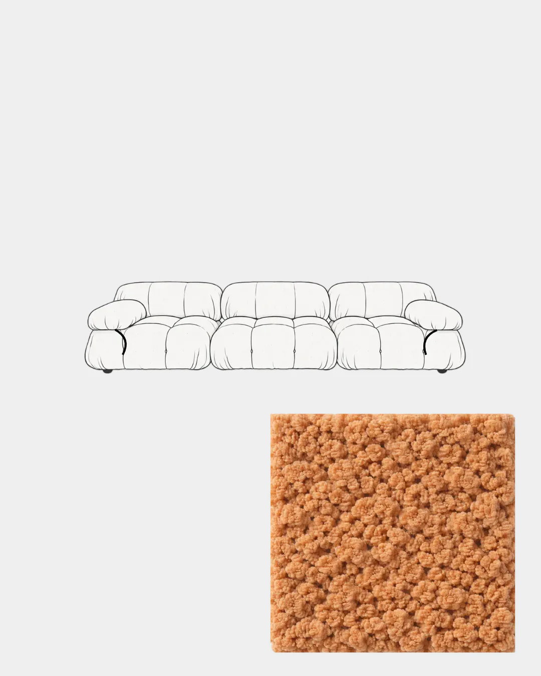 Mario Bellini Three-Seater Boucle Sofa - Image 20