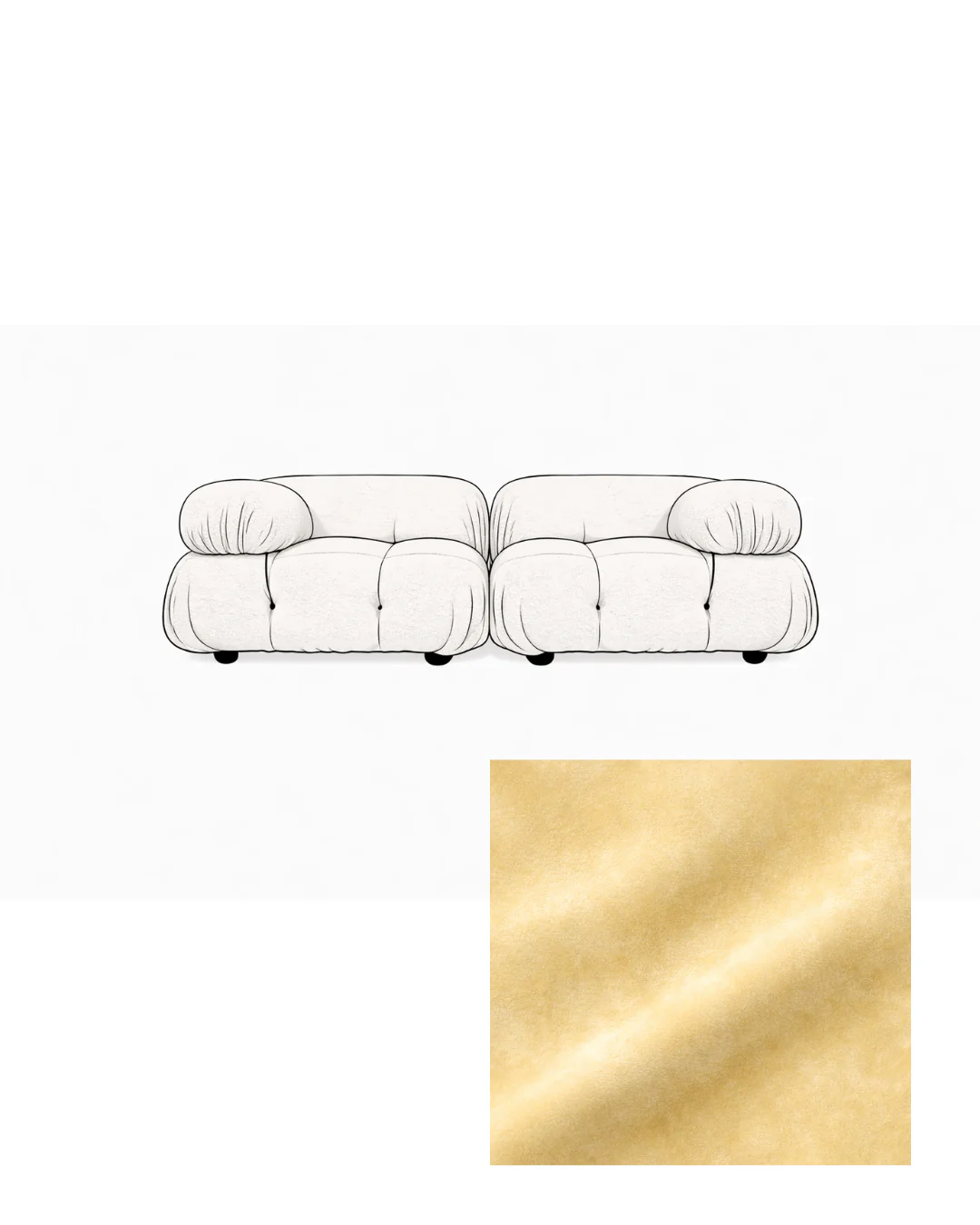 Mario Bellini Two-Seater Velvet Sofa - Image 15