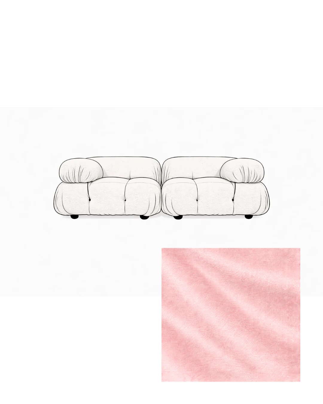 Mario Bellini Two-Seater Velvet Sofa - Image 16