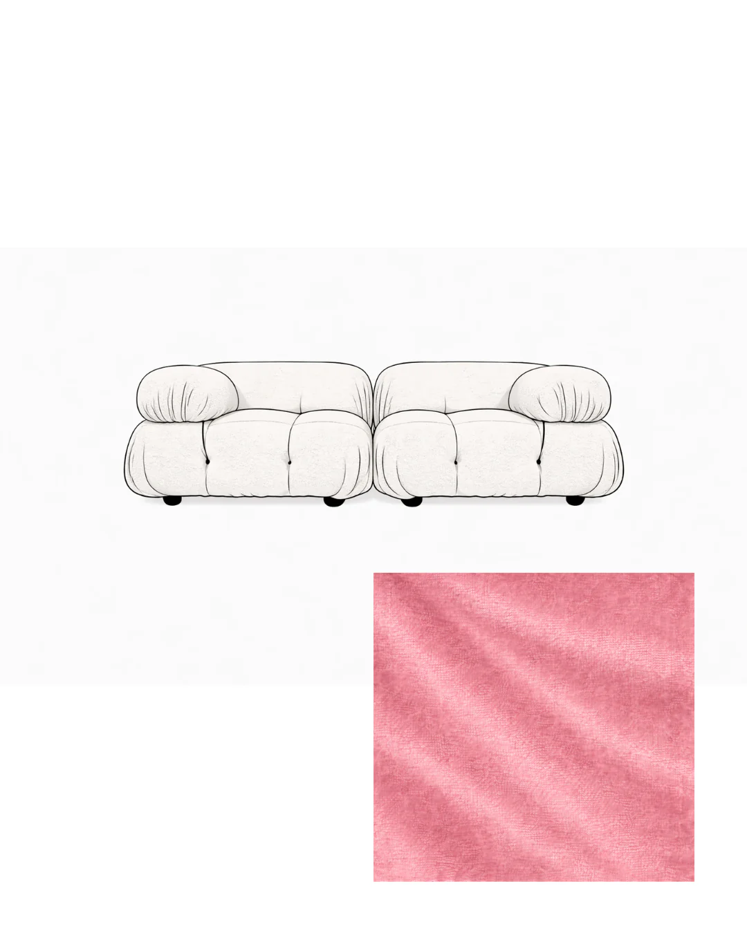 Mario Bellini Two-Seater Velvet Sofa - Image 17