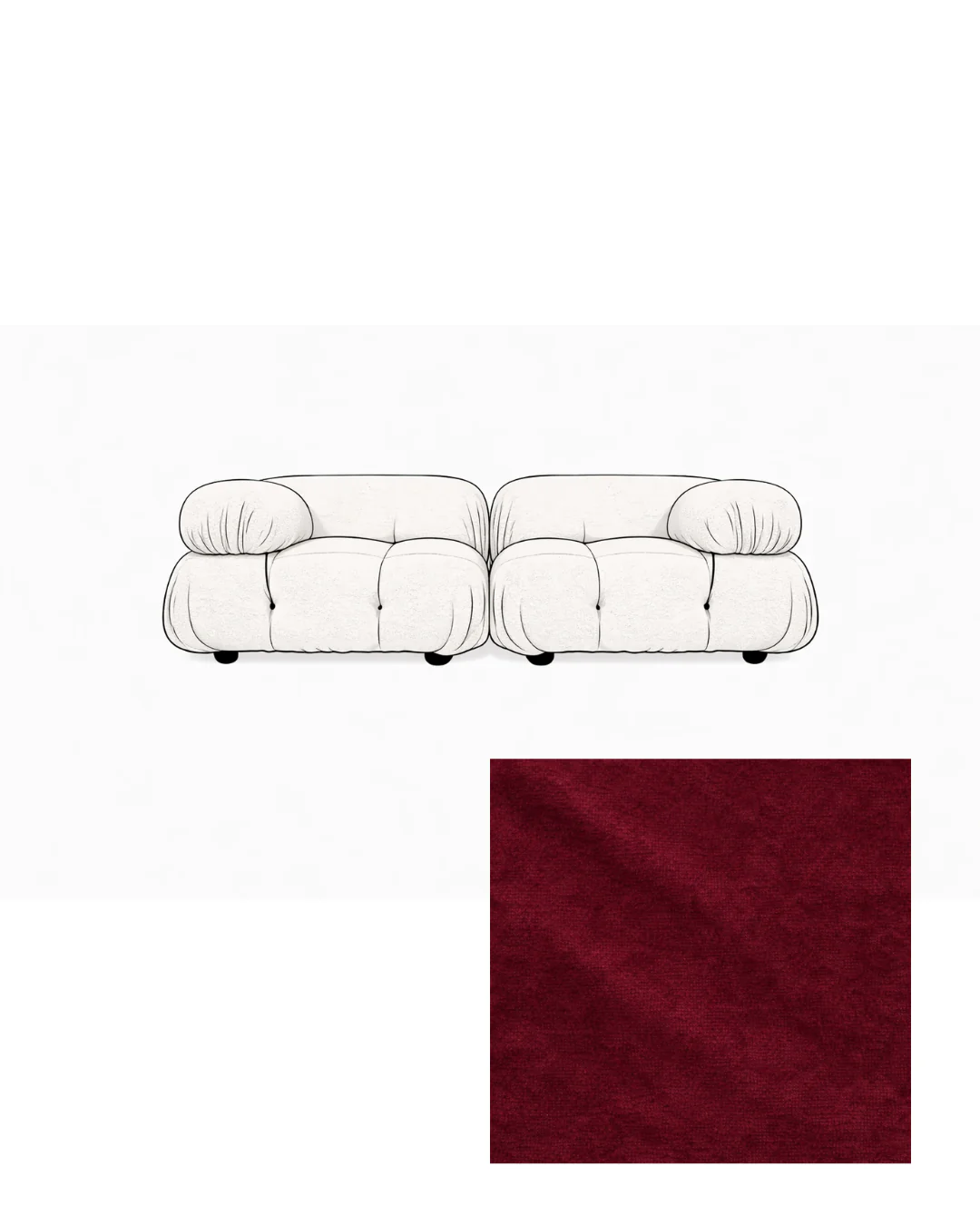 Mario Bellini Two-Seater Velvet Sofa - Image 19
