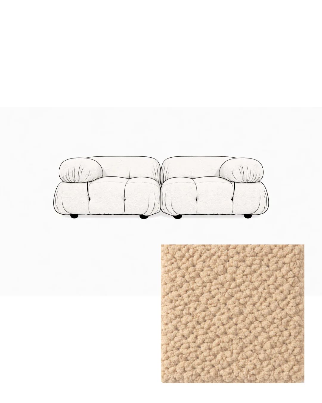 Mario Bellini Two-Seater Boucle Sofa - Image 18