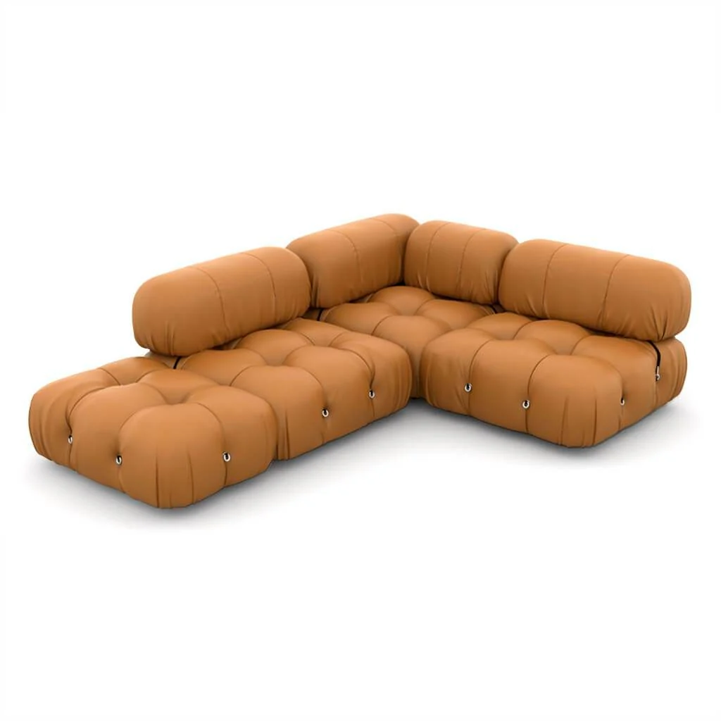 Mario Bellini Vegan Leather Sofa - Middle Module (Reproduction) - Image 4