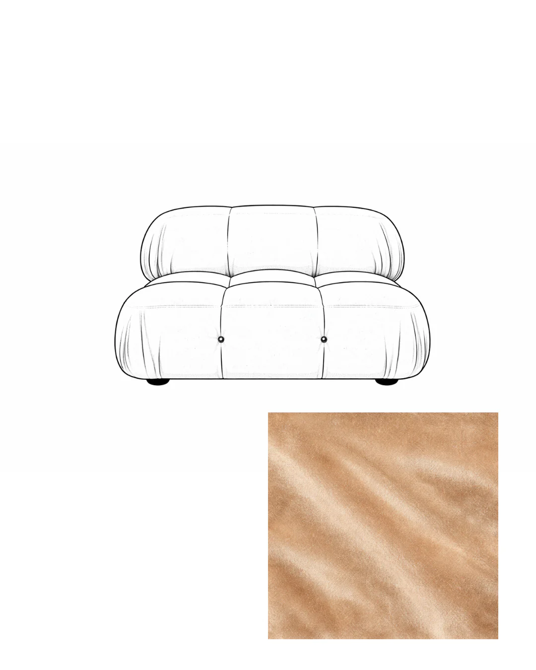 Mario Bellini Velvet Lounge Chair - Image 3