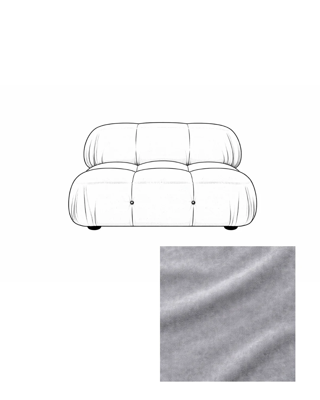 Mario Bellini Velvet Lounge Chair - Image 6