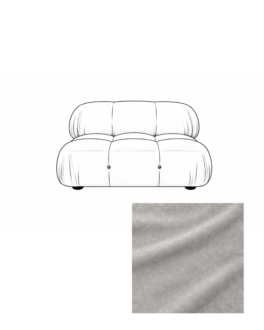 Mario Bellini Velvet Lounge Chair - Image 7