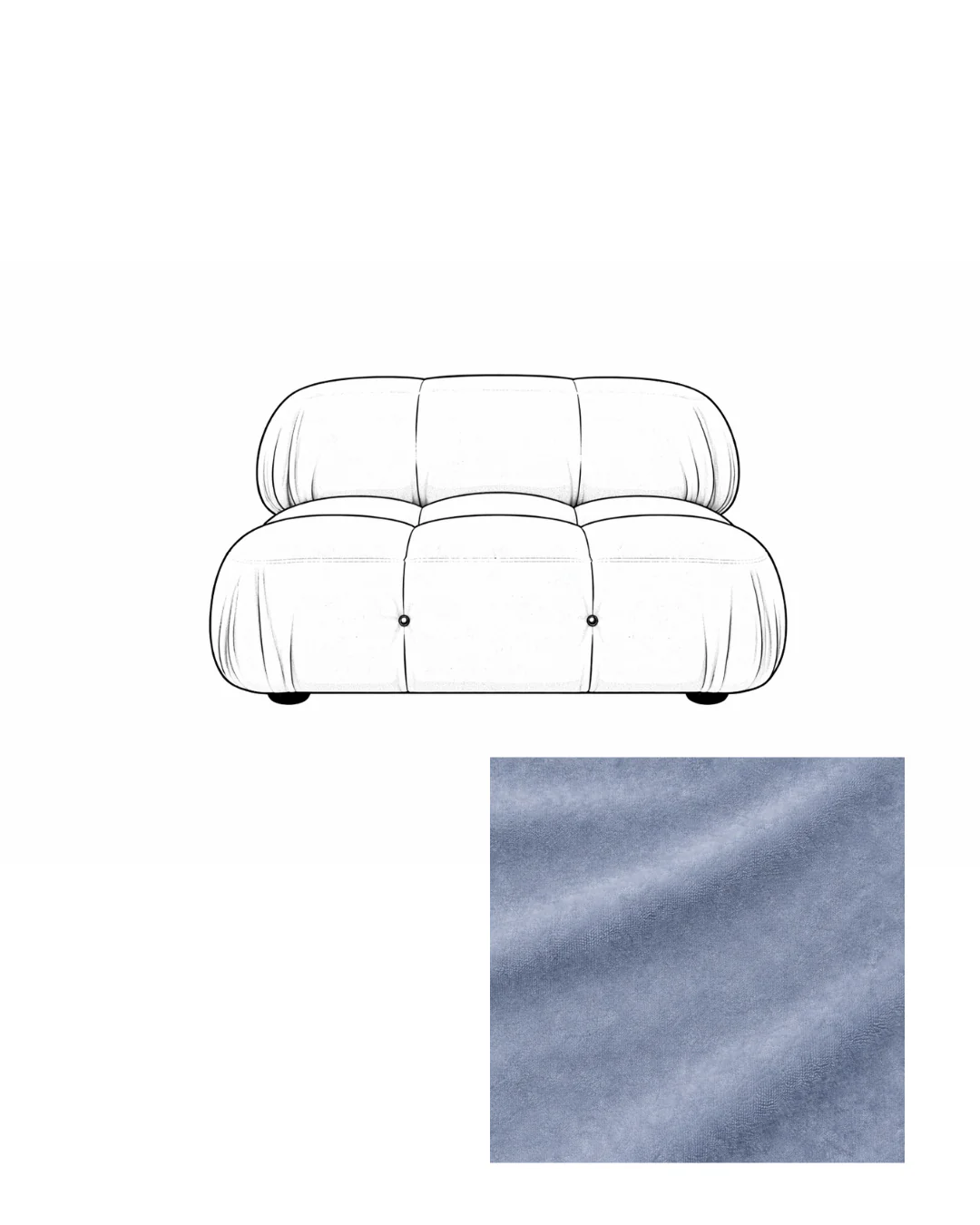 Mario Bellini Velvet Lounge Chair - Image 9