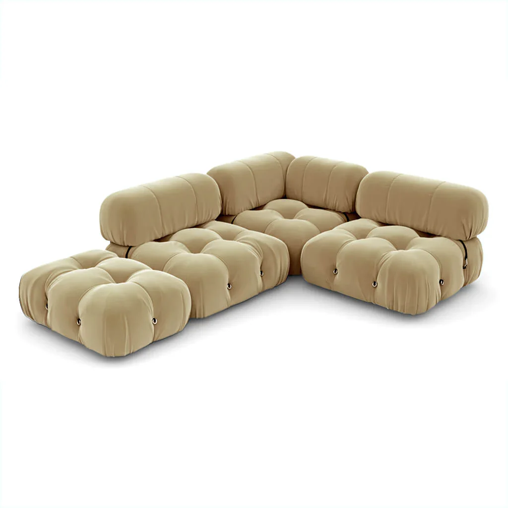 Mario Bellini Velvet Sofa - Middle Module - Image 4