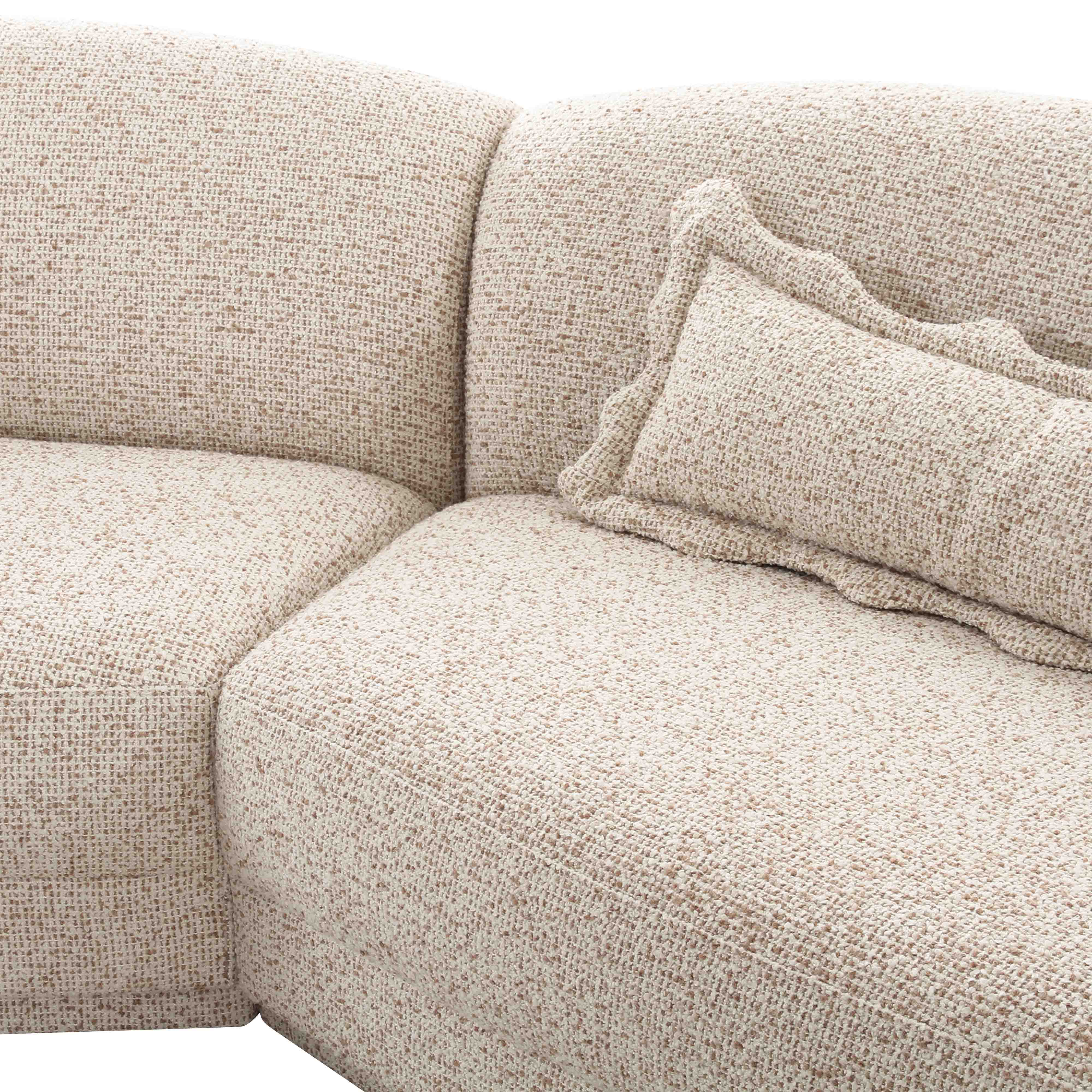 Marion 3-Piece Two-Tone Textured Performance Boucle Sectional - Image 5