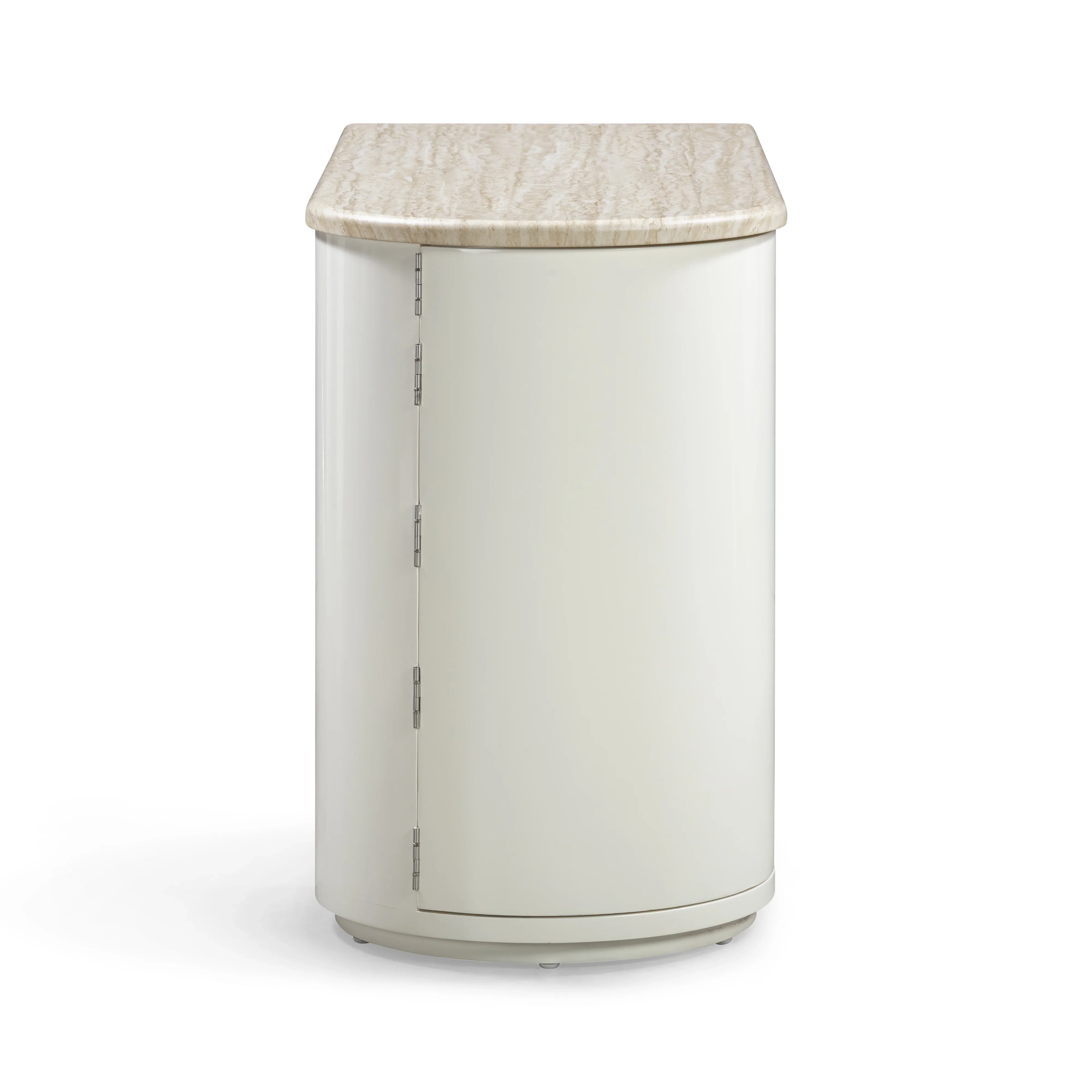 Marlene 47" Cream Faux Travertine Vanity Desk - Image 7