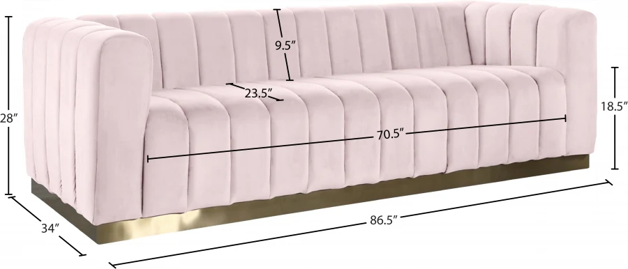 Marlon Velvet Sofa - Image 59