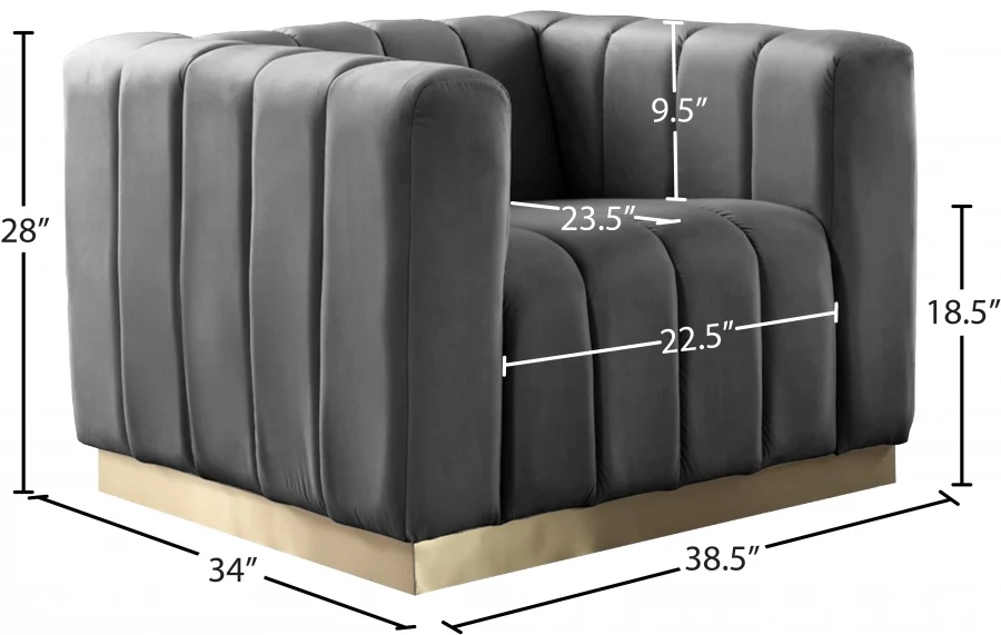 Marlon Velvet Upholstered Chair - Image 16