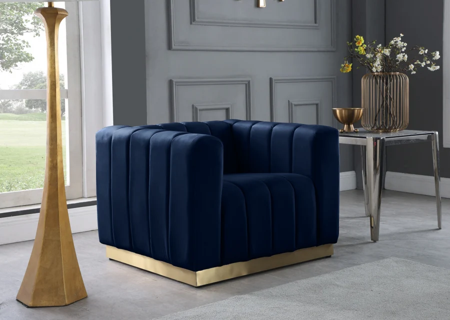 Marlon Velvet Upholstered Chair - Image 27