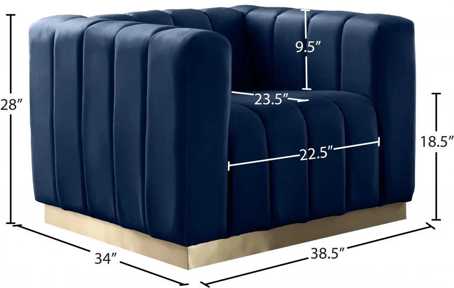 Marlon Velvet Upholstered Chair - Image 34