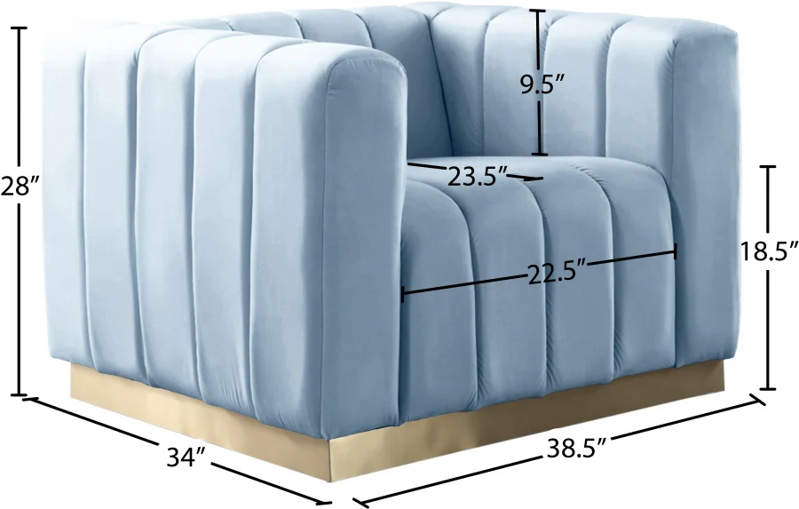 Marlon Velvet Upholstered Chair - Image 42