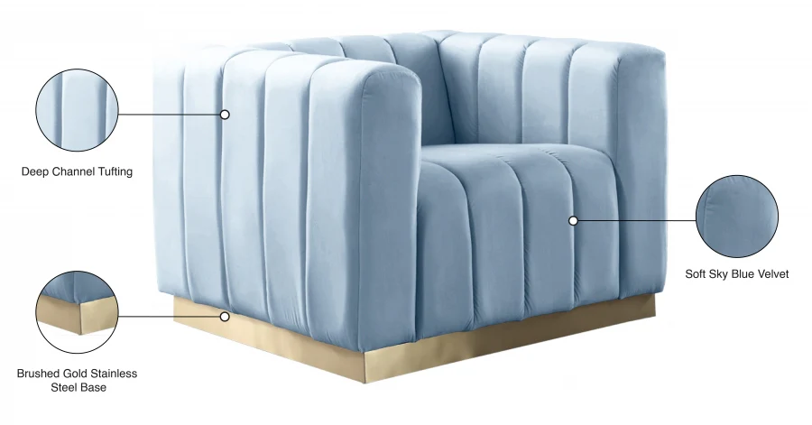 Marlon Velvet Upholstered Chair - Image 43
