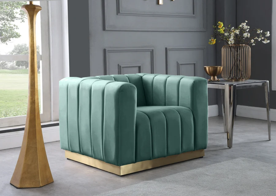 Marlon Velvet Upholstered Chair - Image 44