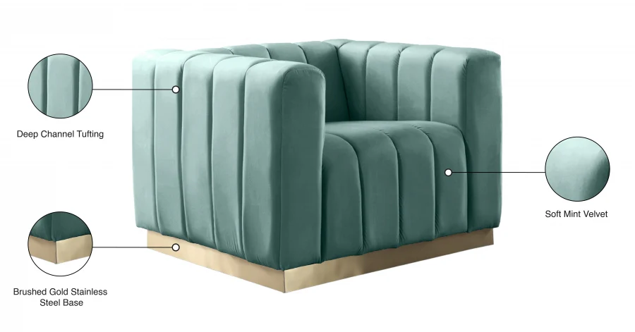 Marlon Velvet Upholstered Chair - Image 52