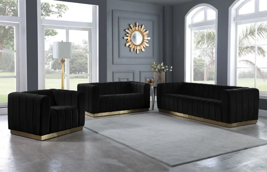Marlon Velvet Upholstered Chair - Image 7